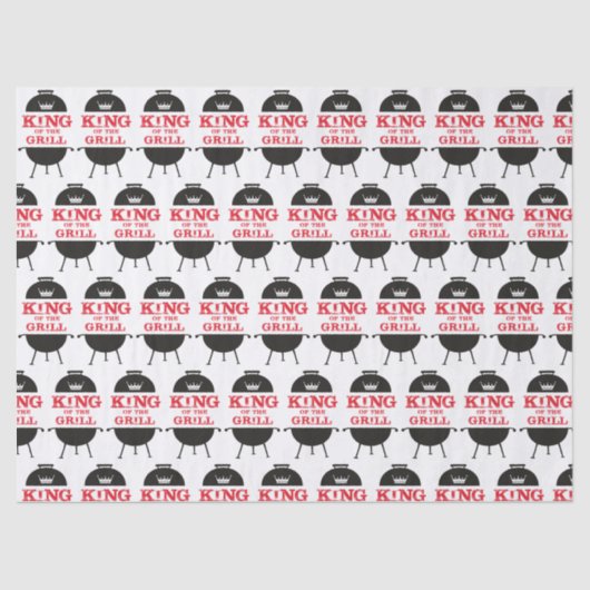 Koning van de Gril, zwarte witte kroonrood Tissuepapier (Voorkant)