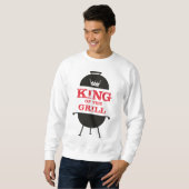 Koning van de Gril, zwarte witte kroonrood Trui (Voorkant volledig)