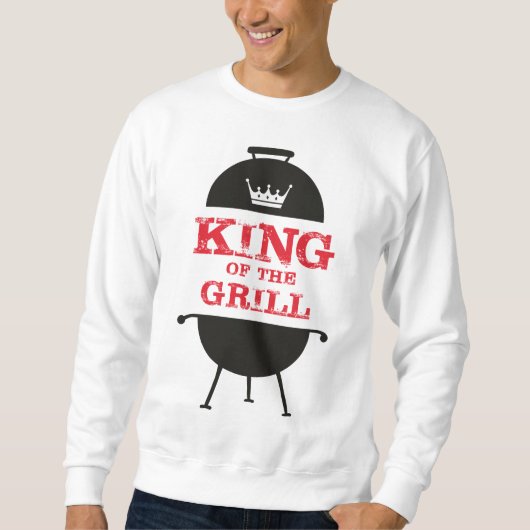 Koning van de Gril, zwarte witte kroonrood Trui (Voorkant)