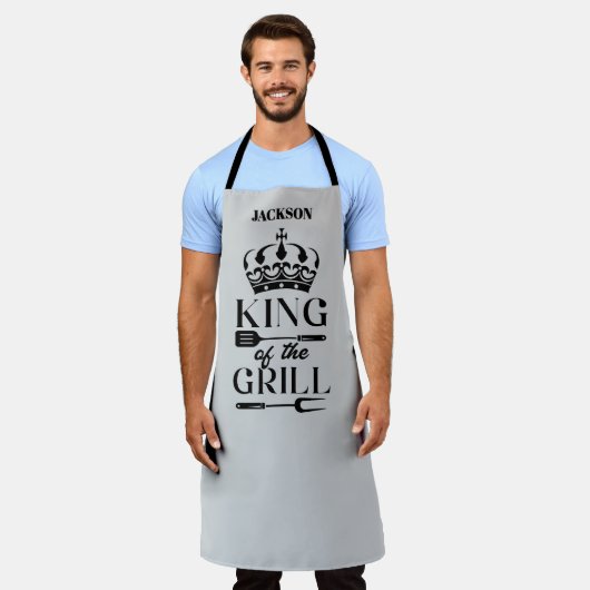Koning van de Grill All-Over Print Schort (Gedragen)
