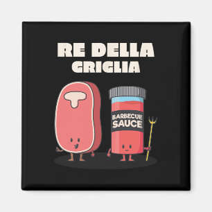 Koning van de Grill BBQ Barbecue Grill Magneet