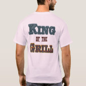 Koning van de Grill BBQ Koken Slogan T-shirt (Achterkant)