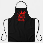 Koning van de Grill BBQ Quote Red/Black Schort (Voorkant)