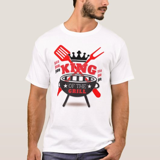 Koning van de Grill - BBQ T-shirt (Voorkant)