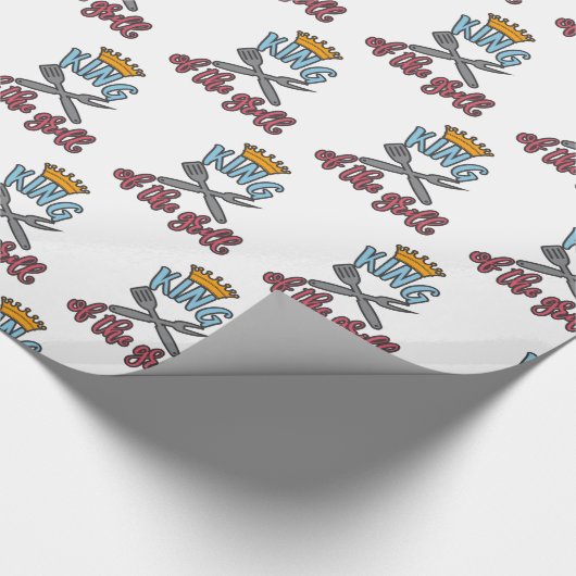 Koning van de Grill. Best grilling Design Idee Cadeaupapier (Hoek)