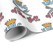 Koning van de Grill. Best grilling Design Idee Cadeaupapier (Rol Hoek)