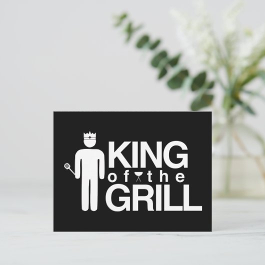 Koning van de Grill Briefkaart (Staand voorkant)