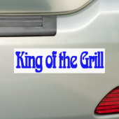 Koning van de Grill Bumpersticker (Op auto)
