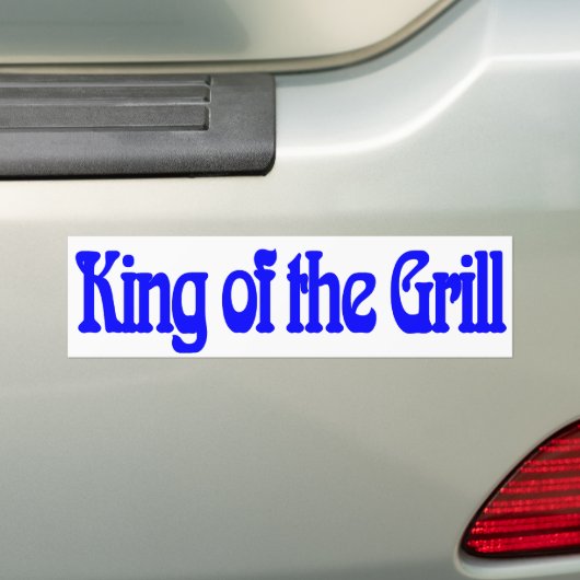 Koning van de Grill Bumpersticker (Op auto)