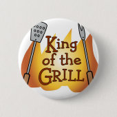 Koning van de Grill Button Badge (Voorkant)