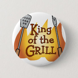 Koning van de Grill Button Badge