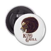Koning van de Grill Button Flesopener (Voorkant)