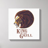 Koning van de Grill Canvas Afdruk (Voorkant)
