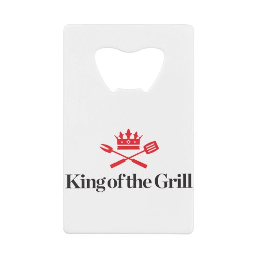 Koning van de Grill Creditkaart Flessenopener (Voorkant)