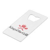 Koning van de Grill Creditkaart Flessenopener (Achterkant Gekanteld)