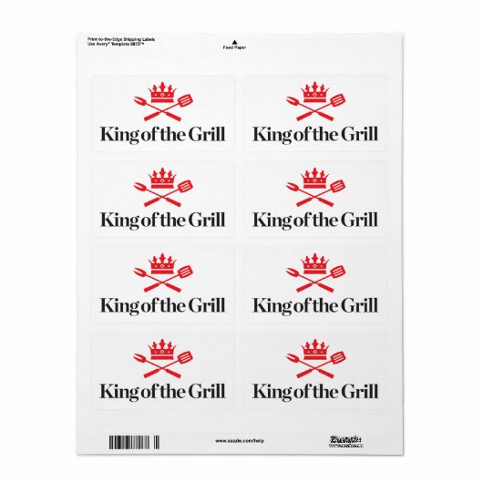 Koning van de Grill Etiket (Full Sheet)