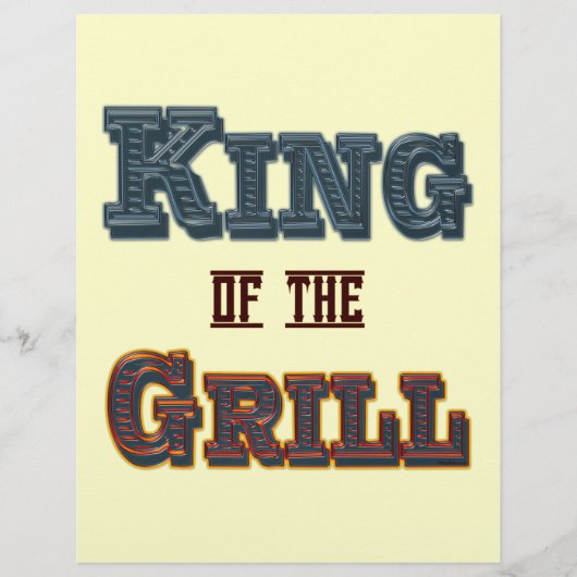 Koning van de Grill Flyer Sjabloon (Voorkant)