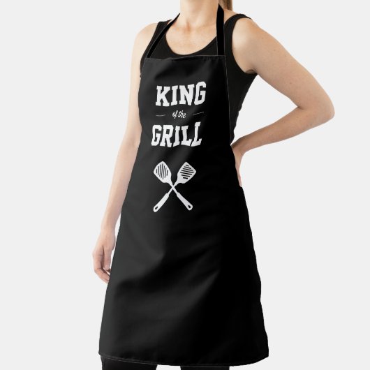 Koning van de Grill Funny Black White Grilling Schort (Insitu)