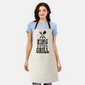 Koning van de Grill Gepersonaliseerde BBQ Master Schort (Gedragen)