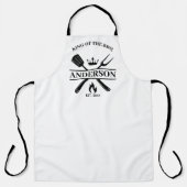 Koning van de Grill Gepersonaliseerde BBQ Schort (Voorkant)