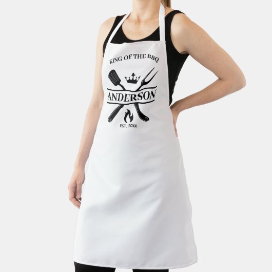 Koning van de Grill Gepersonaliseerde BBQ Schort (Insitu)