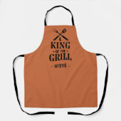 Koning van de Grill Gepersonaliseerde BBQ Schort (Voorkant)