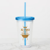 Koning van de Grill, goud Acryl Drinkbeker (Voorkant)