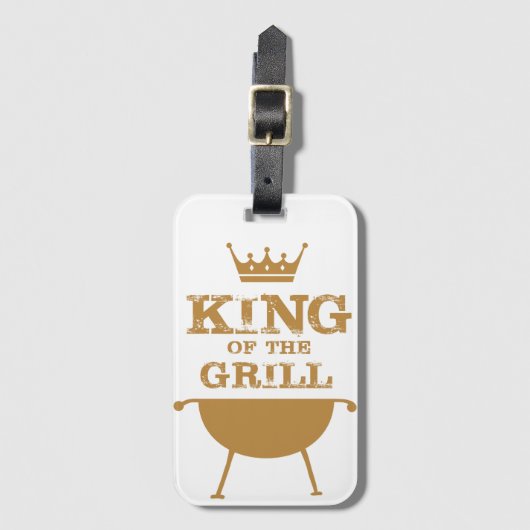 Koning van de Grill, goud Bagagelabel (Voorkant (verticaal))