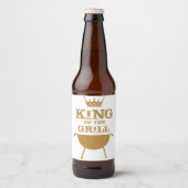 Koning van de Grill, goud Bier Etiket (Voorkant)