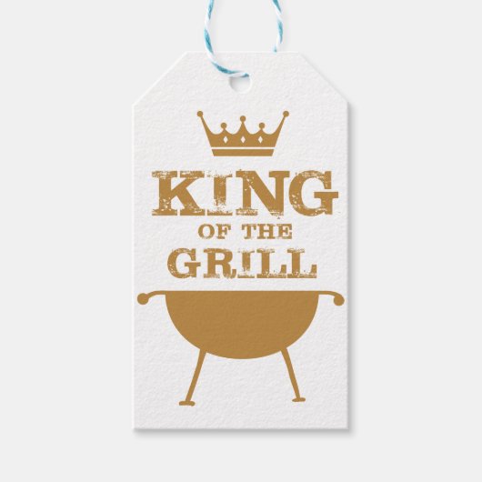 Koning van de Grill, goud Cadeaulabel (Voorkant)