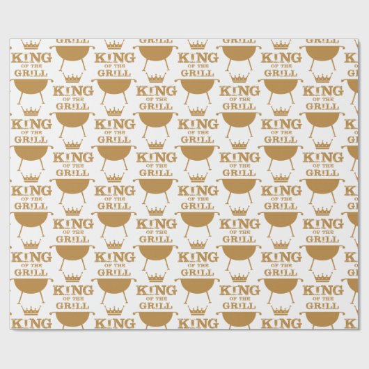 Koning van de Grill, goud Cadeaupapier (Vlak)