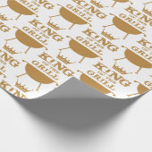 Koning van de Grill, goud Cadeaupapier (Hoek)