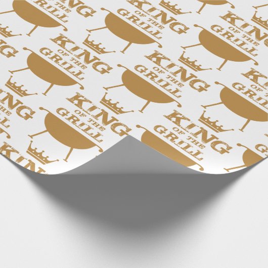 Koning van de Grill, goud Cadeaupapier (Hoek)