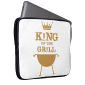 Koning Van De Grill, Goud Laptop Sleeve (Voorkant Rechts)