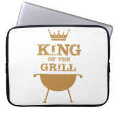 Koning Van De Grill, Goud Laptop Sleeve (Voorkant)