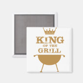 Koning van de Grill, goud Magneet (Voorkant / Achterkant)