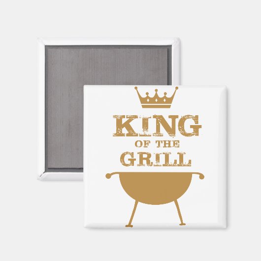 Koning van de Grill, goud Magneet (Voorkant / Achterkant)