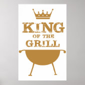 Koning van de Grill, goud Poster (Voorkant)