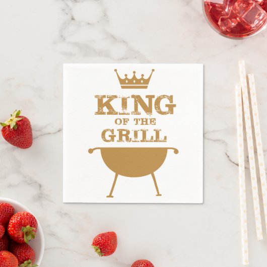 Koning van de Grill, goud Servet (Insitu)