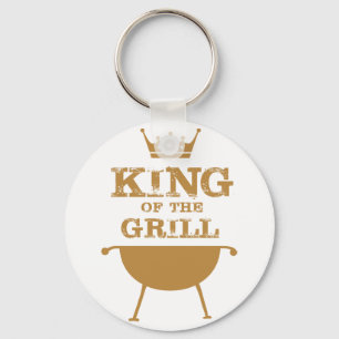 Koning van de Grill, goud Sleutelhanger