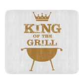Koning van de Grill, goud Snijplank (Voorkant)