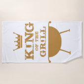 Koning van de Grill, goud Strandlaken (Voorkant)