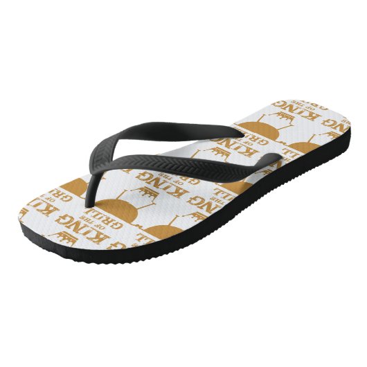 Koning van de Grill, goud Teenslippers (Schuin)
