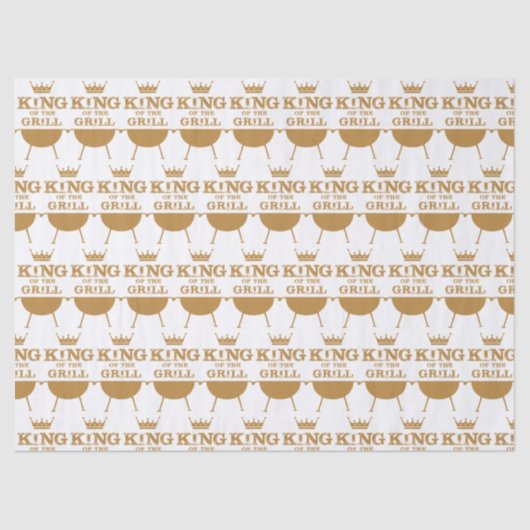 Koning van de Grill, goud Tissuepapier (Voorkant)
