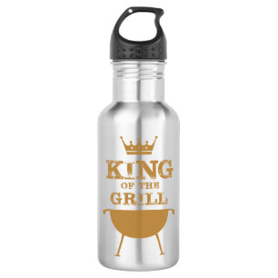 Koning van de Grill, goud Waterfles
