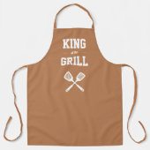 Koning van de Grill Grappig Lichtbruin Grillen Schort (Voorkant)