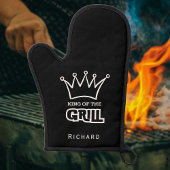 Koning van de Grill, grappige monogram BBQ kroon Ovenwant