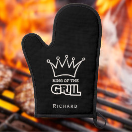 Koning van de Grill, grappige monogram BBQ kroon Ovenwant