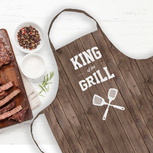 Koning van de Grill Grappige Schuur Houtskoolgrill Schort