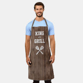 Koning van de Grill Grappige Schuur Houtskoolgrill Schort (Gedragen)
